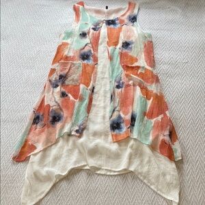 Sale, 3 For $40 Floral Sleeveless Women's Top/dress - Multicolor